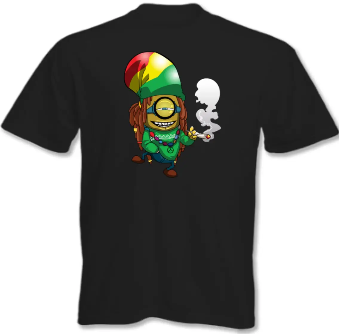 Rasta Миньон Мужская смешная Футболка Боб Марли Регги сорняки Миньоны 3XL 4XL