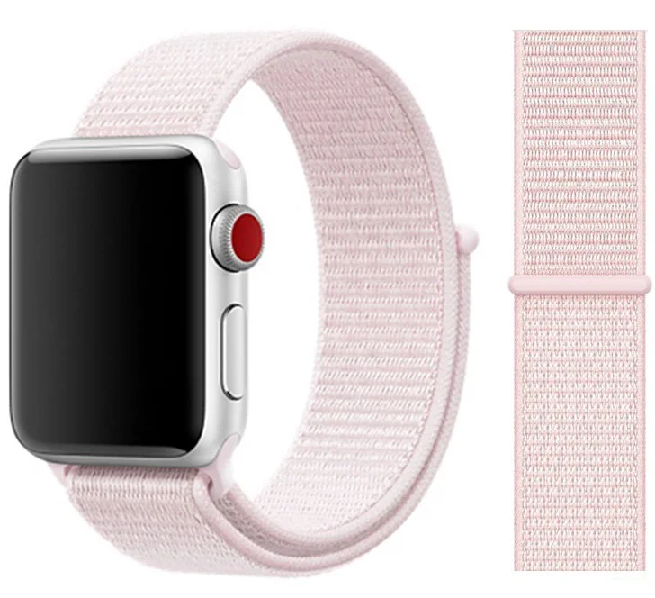 42 Pear Pink Ремешок для apple watch 5 44 мм 40 мм 42 мм 38 мм iwatch Series 3 2 1 нейлоновый спортивный ремешок для часов Браслет apple watch 5 4 band - Цвет ремешка: 42 Pear Pink
