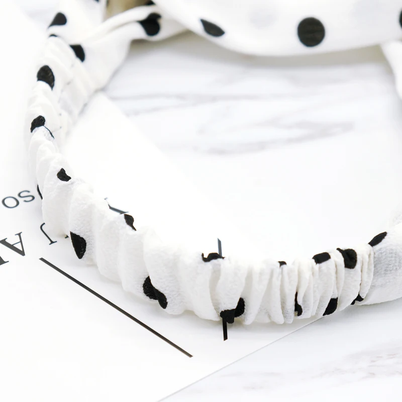 

CHENYAN Women New Headband Fashion Dot Hairband Girl Cross Hairband