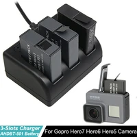 go pro hero5 battery for gopro hero7 battery ahdbt 501 3 way type c port charger for gopro hero6 hero7 camera accessories