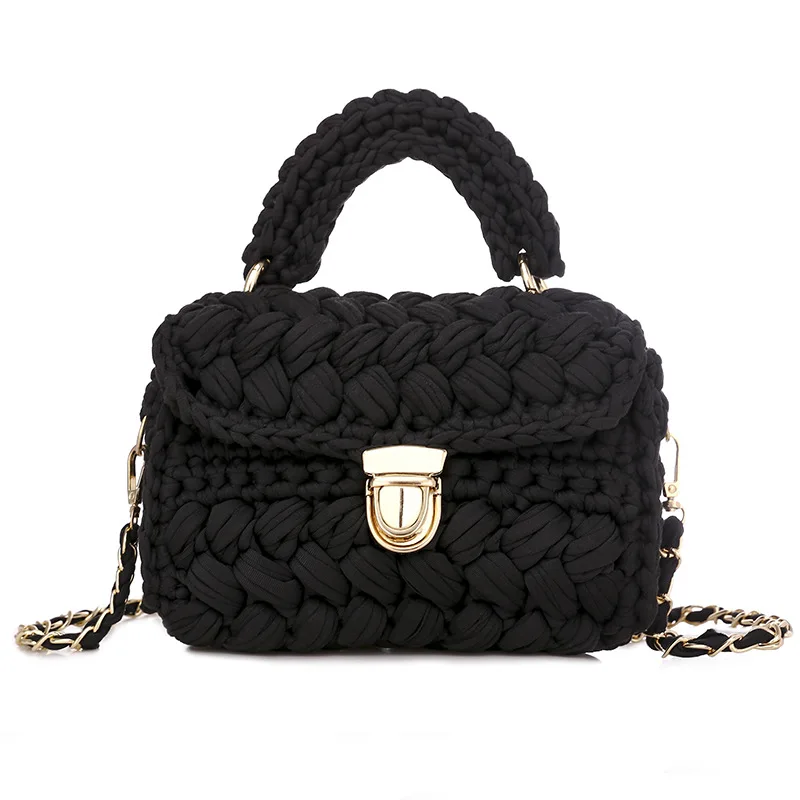 

Hand-Woven Bag Crochet Chain Crossbody Bag Finished Product