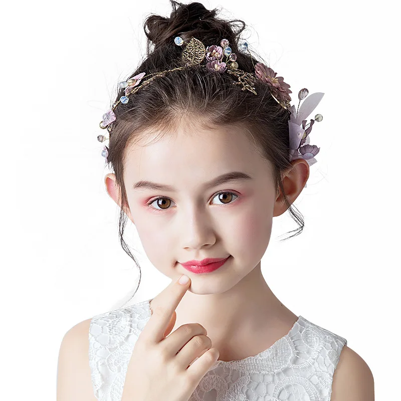

Girls Headwear Kids Show Hair Accessories Little Girl Headband Sweet Flowers Headband Birthday Ornaments Ocean Head Flower