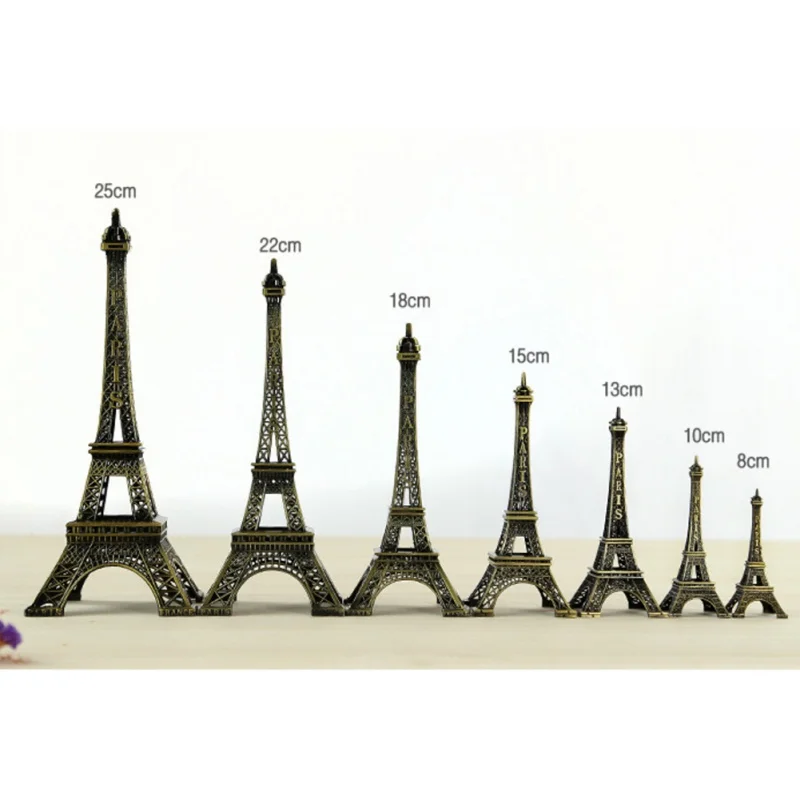 25cm Metal Art Crafts Paris Tower Model Figurine Zinc Alloy Statue Travel Souvenirs Home Room Decorations Creative Gifts | Дом и сад