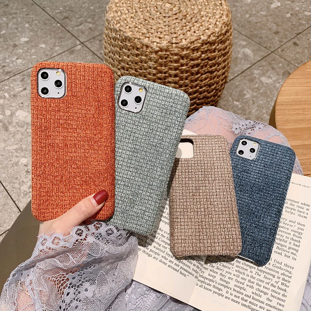 Мягкий чехол из ТПУ с тканевой сеткой для iPhone 11 Pro Max XS XR Ультратонкий силиконовый