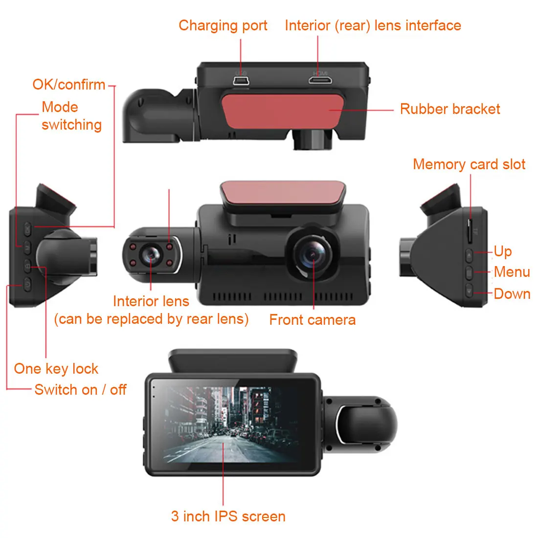 Новый HD1080P Видеорегистраторы для автомобилей тире Камера 3 s Ночное видение