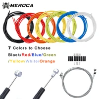 meroca mountain bike brake speed shift cable kit 2m 2 5m road bike bmx high quality brake cable speed cable
