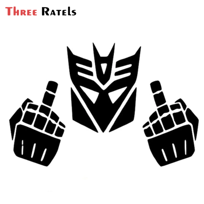 

FD551 вырезанная виниловая забавная наклейка Decepticon средний палец наклейка виниловая на автомобиль ноутбук