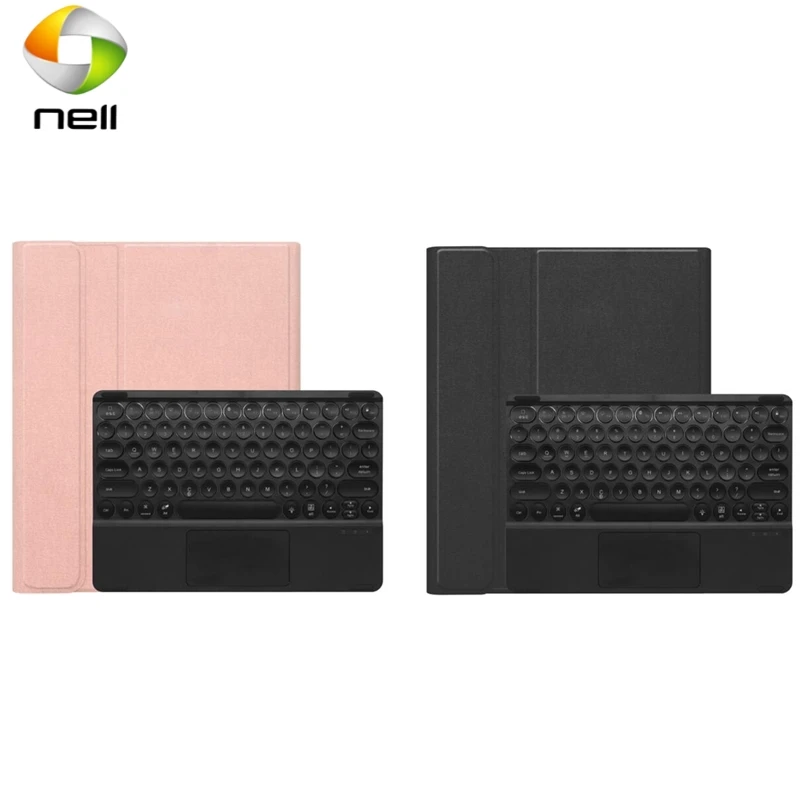 

Pink Capa Bluetooth Keyboard Case iPad Pro 12.9 Inch 2020 Case 7 Colors Backlit Bluetooth Keyboard Cases Pencil Holder shell