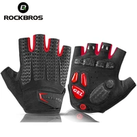 rockbros touch screen cycling bicycle gloves gel pad shockproof half finger mittens gloves bike gloves autumn spring mtb bike