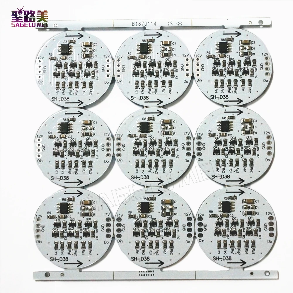 Высокое качество 5 шт./лот DC12V D38 6 светодиодов 5050 RGB мм оригинальная открытая доска