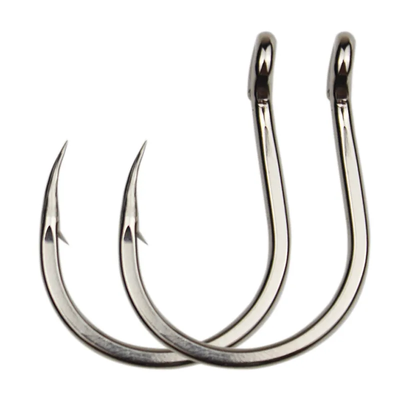 20 Pcs/Batch Hooks Super Large High Carbon Steel Barbed Hooks Tinned Seawater Fishing Tackle Iron Plate Pesca