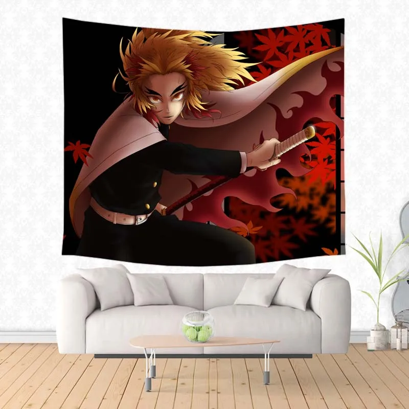 Настенный гобелен с рассеканием демонов домашний декор искусственный ковер