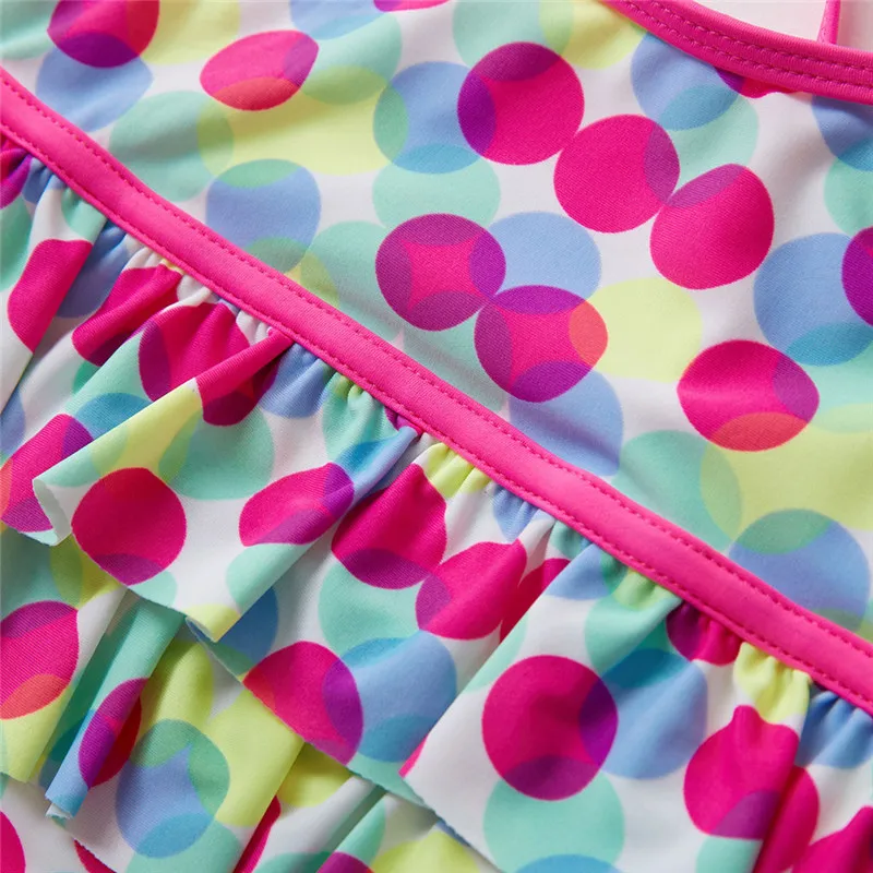 2020 Summer Cute Baby Girls Swimwear One Piece Dot Beach Swimsuit Kid Children Swimming Costumes Bikini | Мать и ребенок