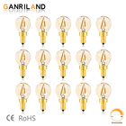 GANRILAND 15 шт. G40 с регулируемой яркостью Эдисон светодиодный светильник лампы 110V 220V 1W E27 светодиодный нити струнные лампы янтарь теплый 2200K для домашний бар магазин