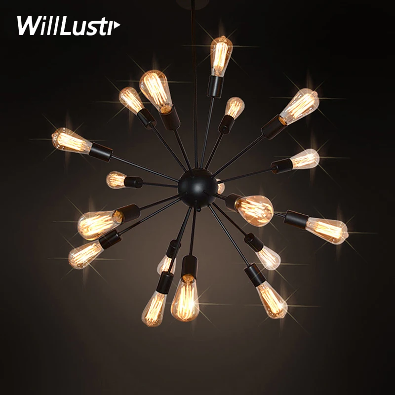 

Sputnik Pendant Lamp Suspension Light Restaurant Hotel Bar Loft Cafe Office Mall Modern Atomic Starburst Vintage Iron Chandelier