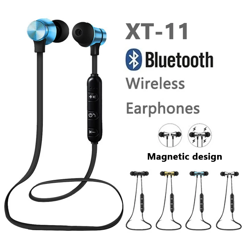 Магнитные подвесные беспроводные наушники Blutooth спортивные водонепроницаемые