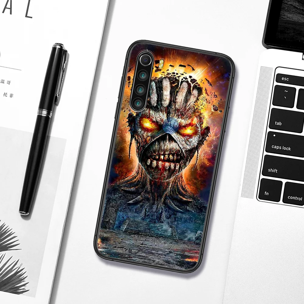 

Iron Maide Rock Band Phone Case Cover Hull For XIAOMI Redmi 8 9 9C Note 6 7 8 9 9S K20 K30 K40 Pro Plus black Prime Silicone