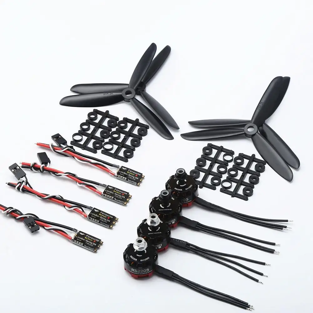 Бесколлекторный двигатель Rs2205 2205 2300kv Cw Ccw с Littlebee 20a/30a blheli _ s Esc пропеллером 5045 для