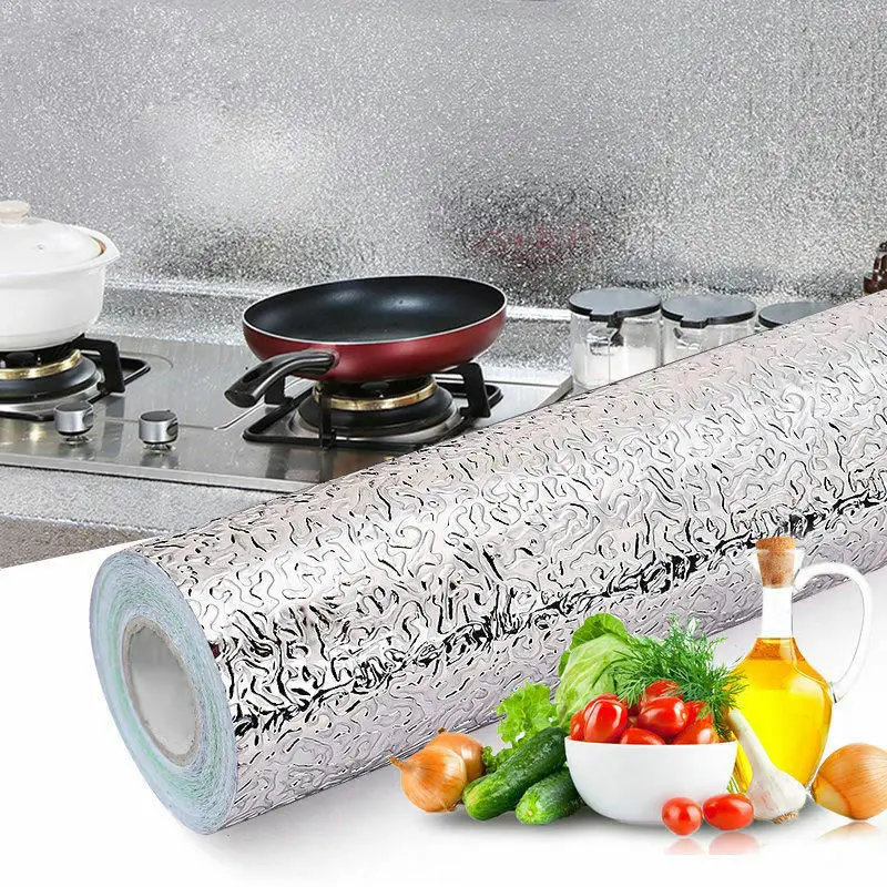 

Wall Sticker Self Adhesive Waterproof Oil-proof Aluminum Foil Kitchen Cabinet