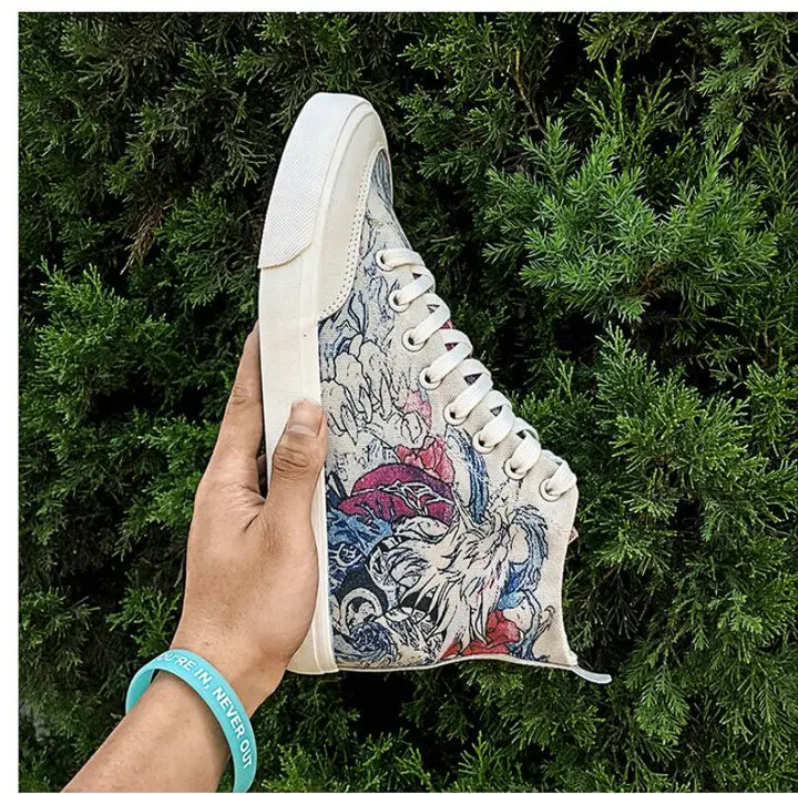 New Spring High Top Men Casual Vulcanize Shoes Boy Fashion Breathable Canvas Sneakers Graffiti Maker Comfortable Shoes A317