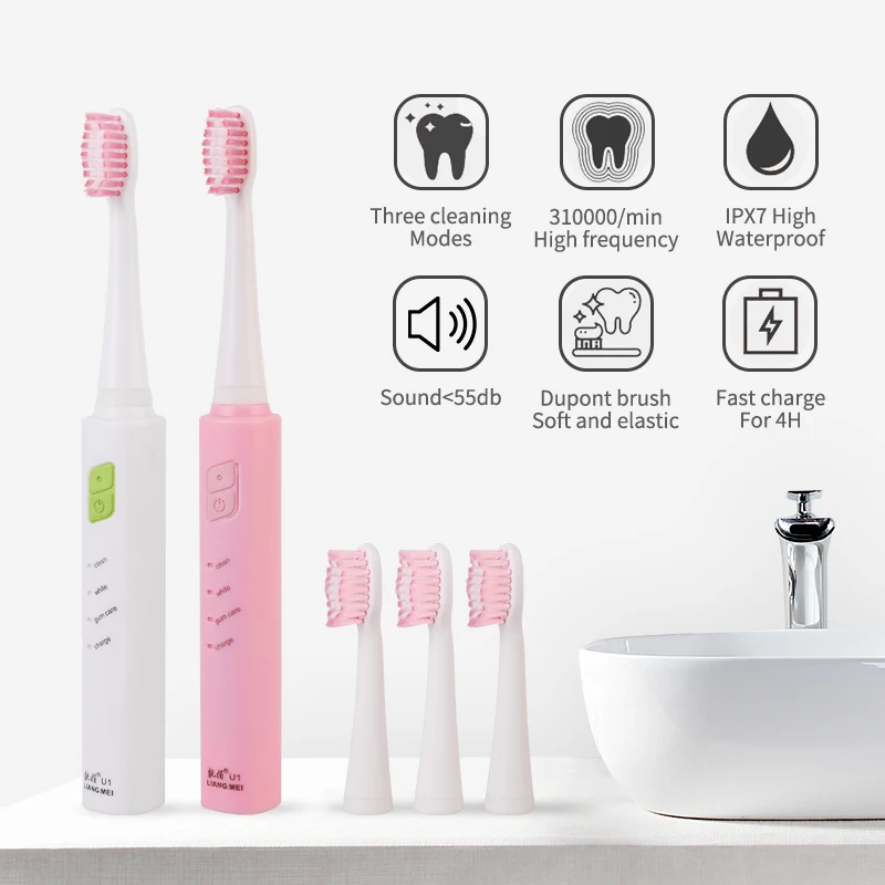 POPTOP ультра звуковая электрическая зубная щетка перезаряжаемая гигиеническая