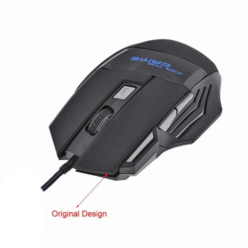 

Dropship 5500DPI LED Optical Gamer Mouse USB Wired Gaming Mouse 7 Buttons Gamer Computer Mice For Laptop PC desktop notebook