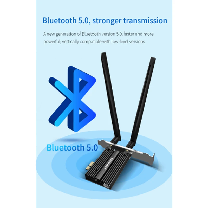 

2400Mbps Dual Band Wireless Desktop PCIe For Intel AX200 Pro Card 802.11ax 2.4G/5Ghz Bluetooth 5.0 PCI Express WiFi 6 Adapter