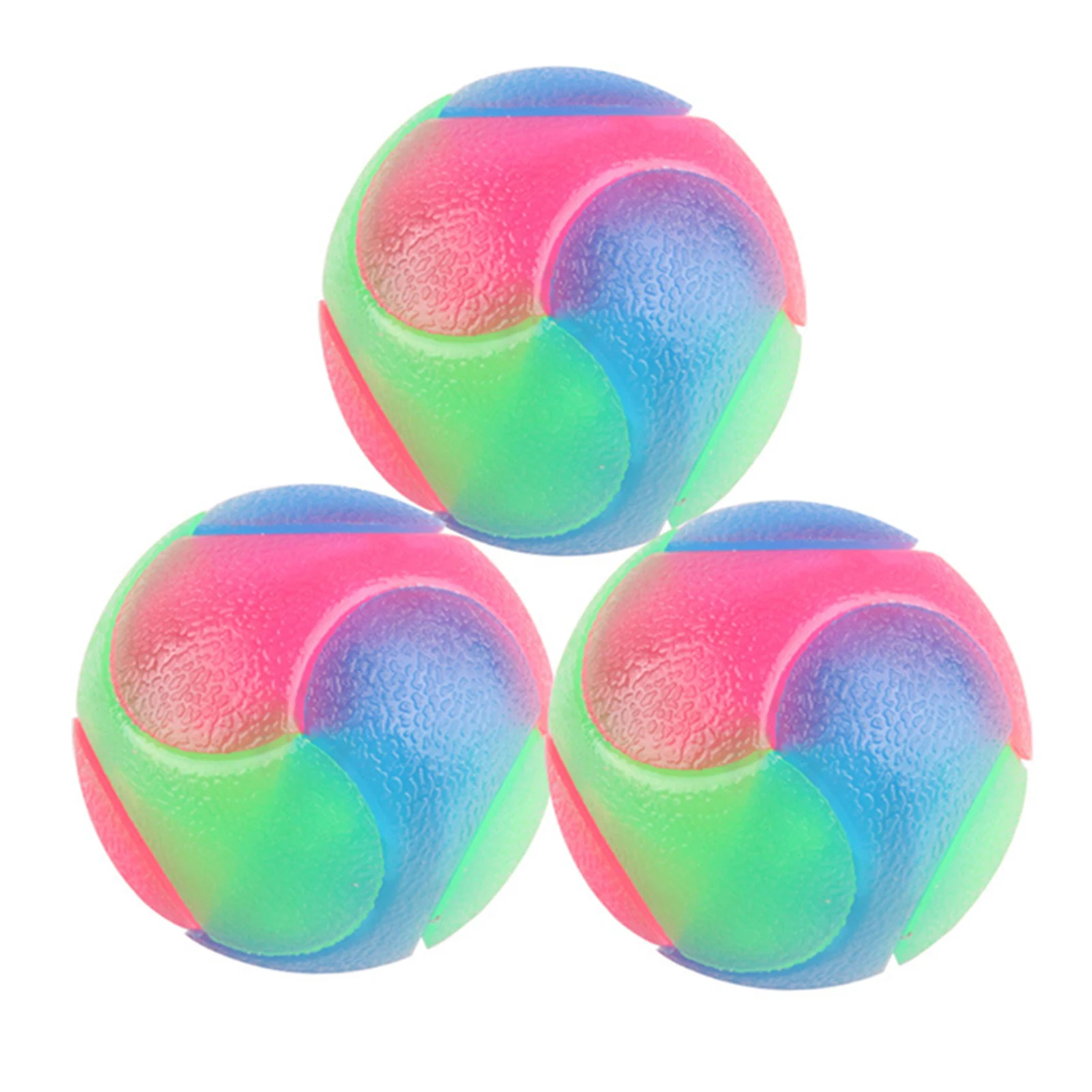 Dog's Bouncy Toy Rubber Ball Bite-resistant Pet Teeth Grinding Training with Sound and Multi-color Lights Squeaky Balls | Дом и сад