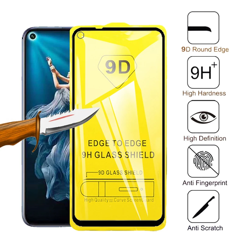 Закаленное стекло 9D для Huawei Honor 20 10i P20 Pro P30 Lite пленка на клеевой основе защиты