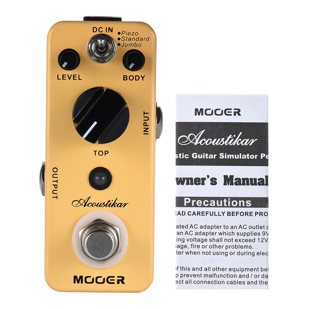 Mooer Acoustikar Acoustic Guitar Simulation Effect Pedal Electric Guitar Pedal Board Synthesizer Mac1 Piezo Standard Jumbo enlarge