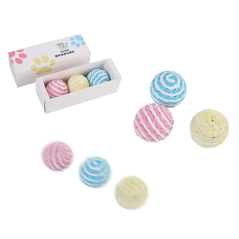 Бумажный веревочный шар для домашних животных Подарочная коробка с 3 наборами