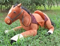 41 simulation big brown horse plush giant soft toy stuffed animal cushion cute plush toys for children holiday gift