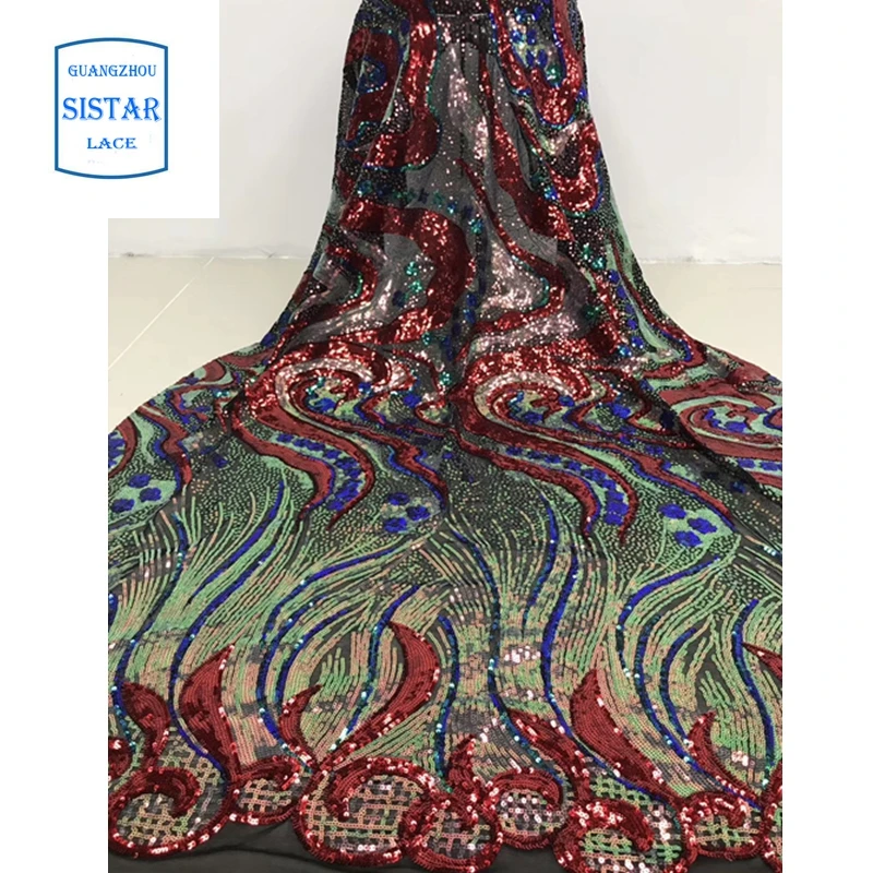 Новый стиль Африканское великолепное красное французское свадебное платье