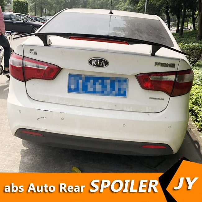 Спойлер для Kia K2 2013-2018 KIA Rio TF Высокое качество ABS Материал заднее крыло автомобиля