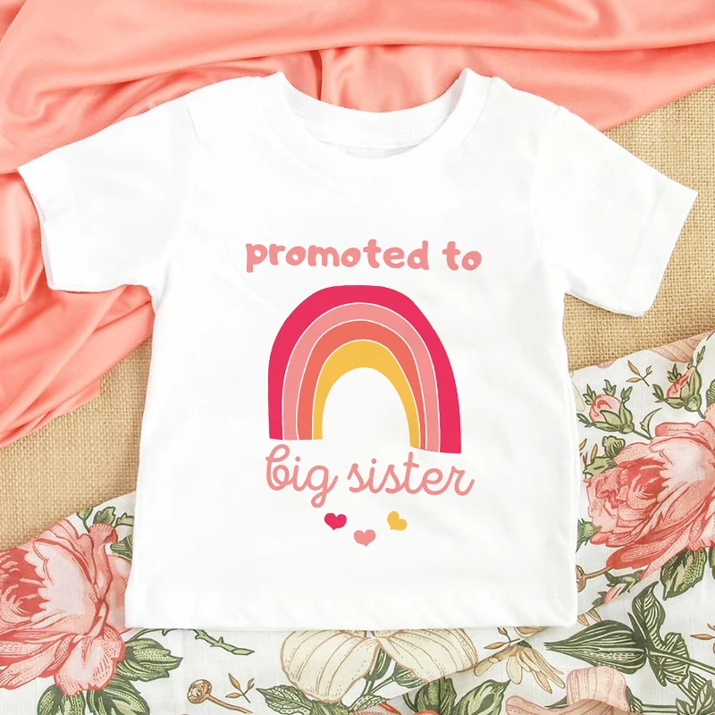 Camiseta de I'm Being Promoted To Big Sister para ni&ntilde;os, camisa para ni&ntilde;os peque&ntilde;os, Top 2022, anuncio de beb&eacute;, ropa para ni&ntilde;os-2