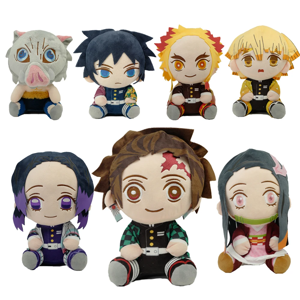 

Anime Demon Slayer Figure Kamado Tanjirou Nezuko Action Figures Model Toys Zenitsu Figurine Inosuke Kimetsu No Yaiba Plush Toy