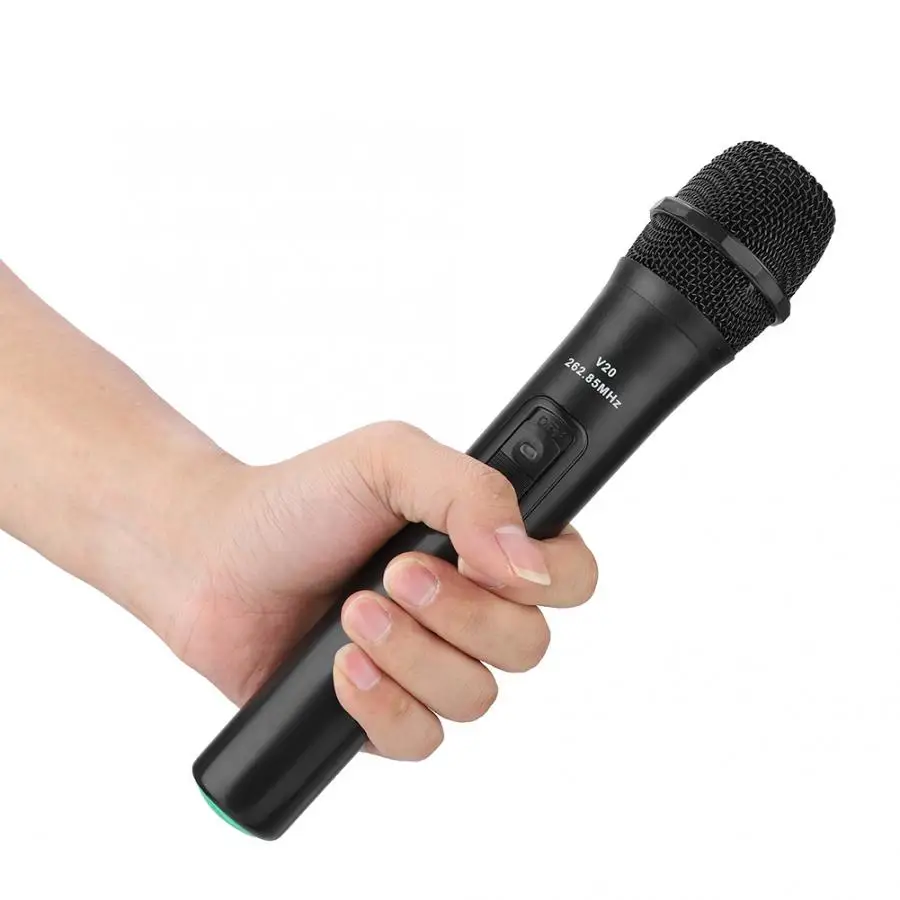 UHF Wireless 20m Handheld Microphone Audio Amplifier with USB Receiver Universal for Karaoke Church Conference Performance | Электроника