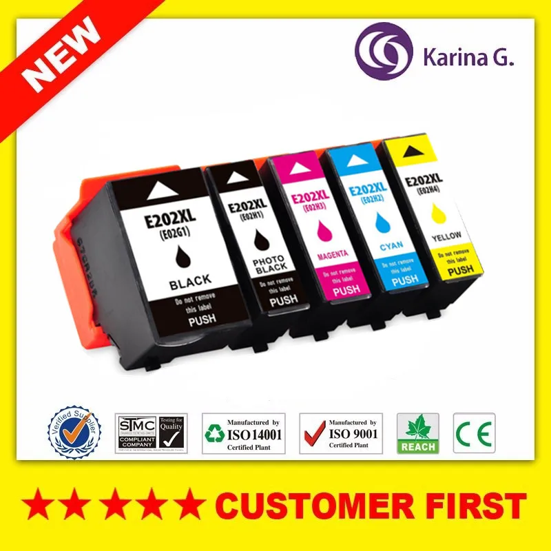 Совместим с чернильным картриджем Epson 202XL T202XL T202 для Expression Premium XP 6000 6001 и т.
