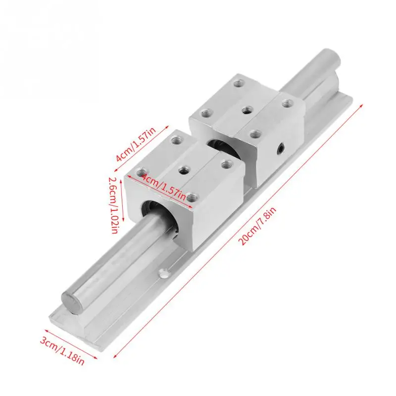 

20mm Linear Rail Support SBR20 Shaft Guide 1200 1300 1400 1500 1600 1700 1800mm 1850mm + SBR20UU Block Bearing