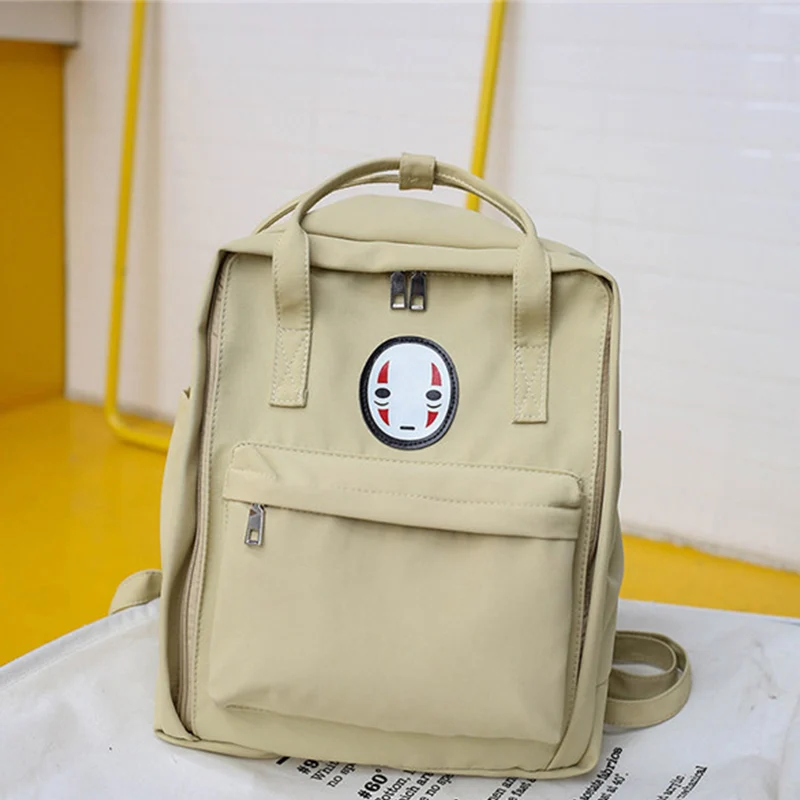 Light Khaki Женский рюкзак с принтом, сумка для женщин, большой школьный рюкзак для ноутбука, для колледжа, студенческие сумки, дорожная сумка, Mochila, желтый - Цвет: Light Khaki