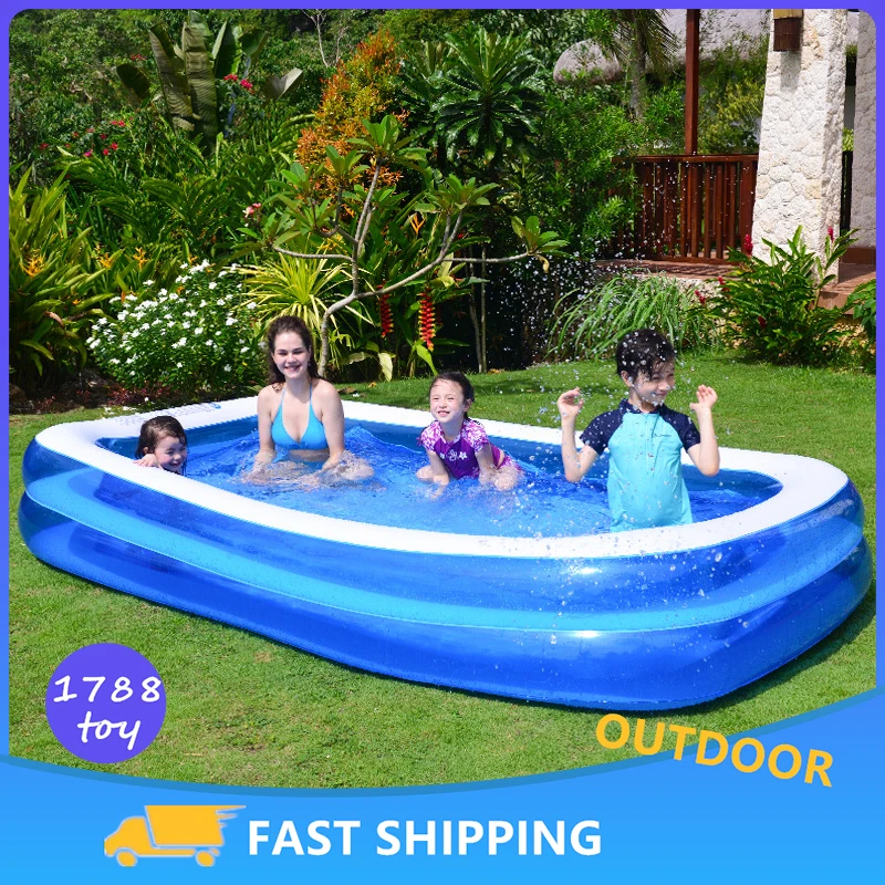 

Outdoor Indoor Bathtub Pools High Quality 2m/2.6m/ 3.05m Inflatable Swimming Pool Adults Kids Bathing Tub With Ducky Water Gun