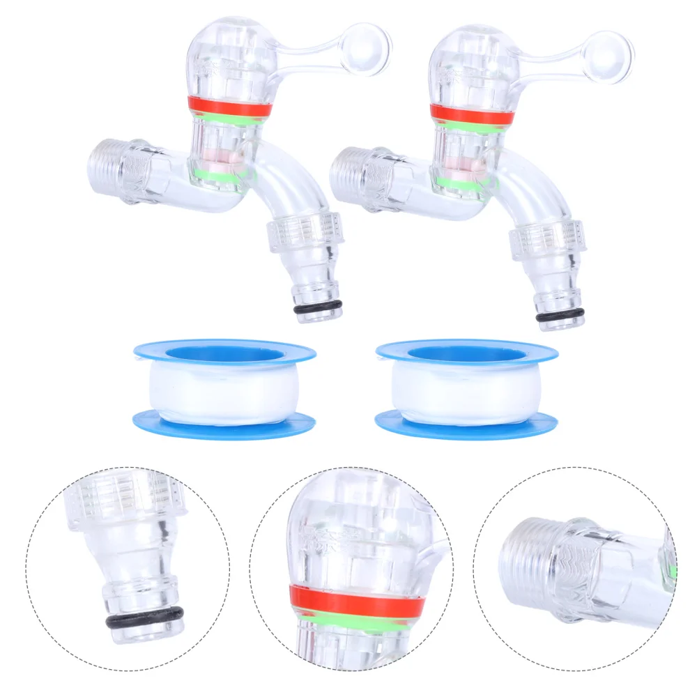 

2 Pcs Transparent Lengthen Washbasin Kitchen