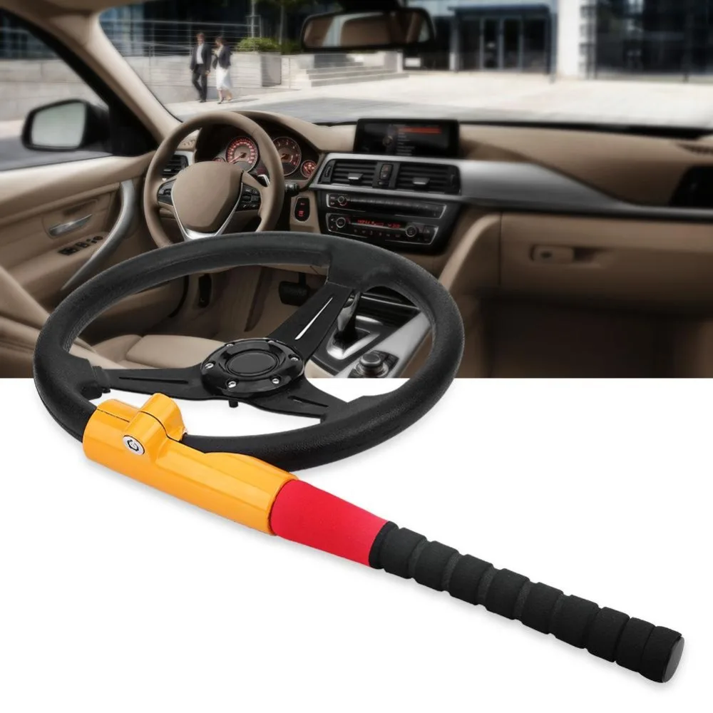 

Anti Theft Car Security Baseball Steering Wheel Lock With 2 Keys with Tough-steel Construction T Style parking lock Universal