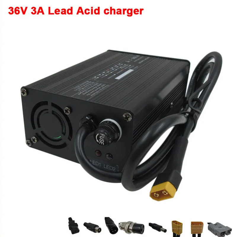 Зарядное устройство для свинцово кислотных аккумуляторов 120 Вт 36 В 3 А зарядное