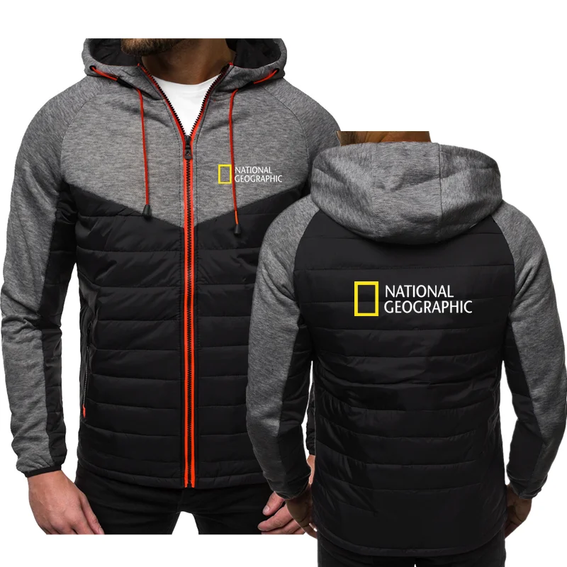

Men's 2021 autumn new casual jacket parka coat jacket men's new jacket autumn windbreaker hat parker jacket jacket men