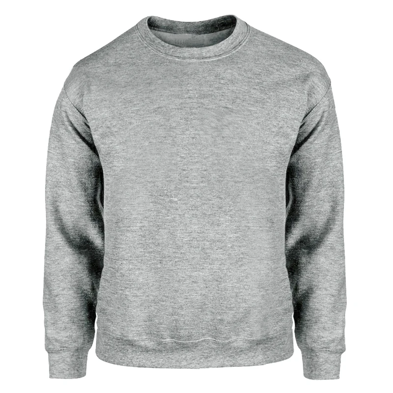 Толстовки мужские однотонные свитшот с круглым вырезом спортивная одежда