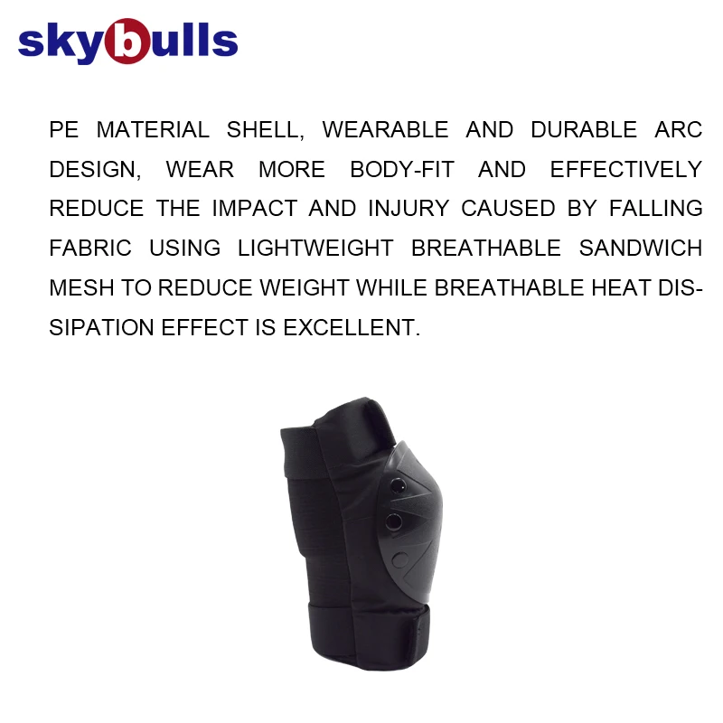 Skybulls 6 шт./компл. катание защитное Шестерни налокотники велосипед скейтборд защитные наколенники, способный преодолевать Броды для взрослых защита безопасности