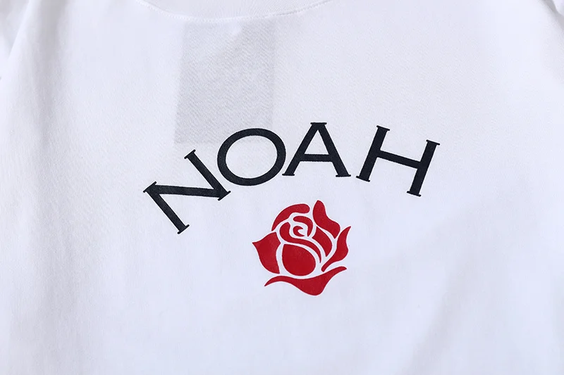 

2020 Summer Noah+ Rose Printed Women Men T shirts tees Hiphop Skateboard Men Cotton T shirt For Summer