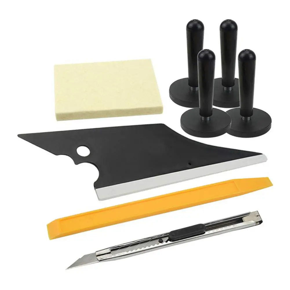 

21 PCS Car Window Tint Kit Vehicle Vinyl Film Wrap Application Set Wrapping Felt Squeegee Crapers Film Cutters Installing Tools