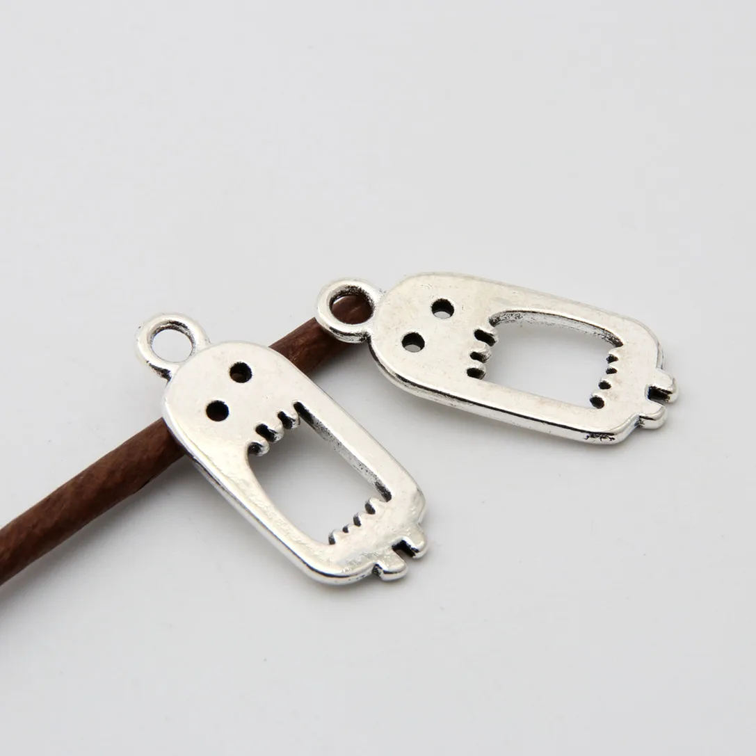 Шармы серебряного цвета с изображением милого монстра дьявола подвески